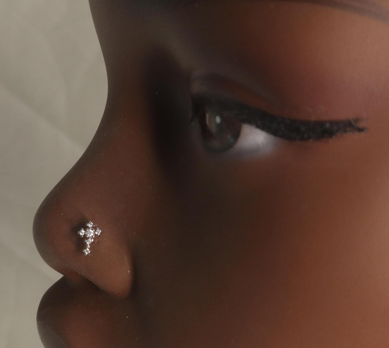 Tiny Cross Nose Stud Piercing Jewelry