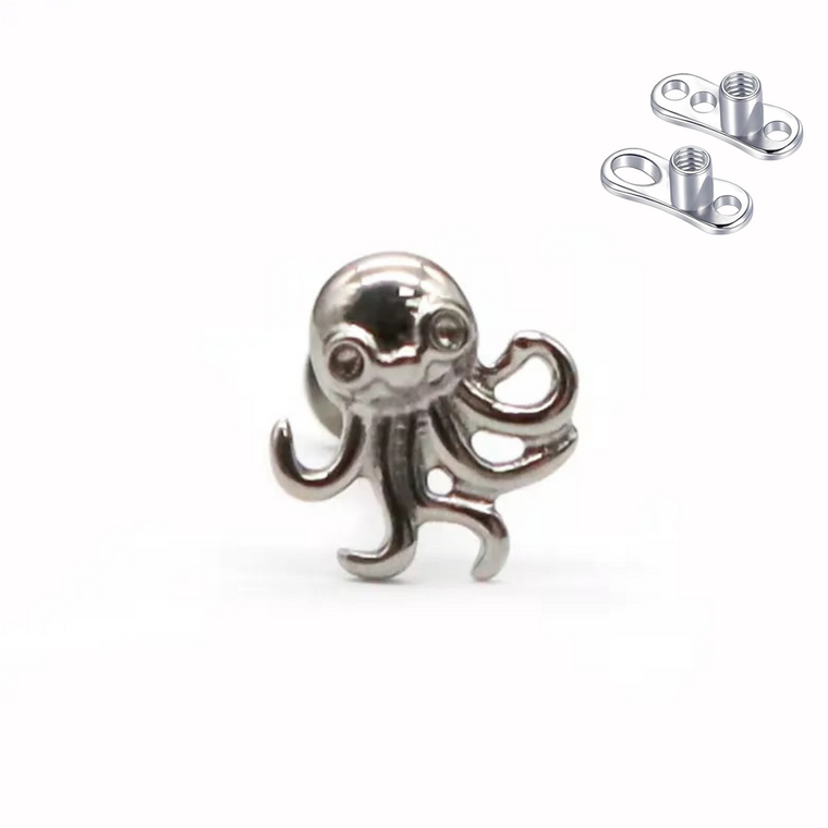 Titanium Octopus Vintage Dermal Anchor