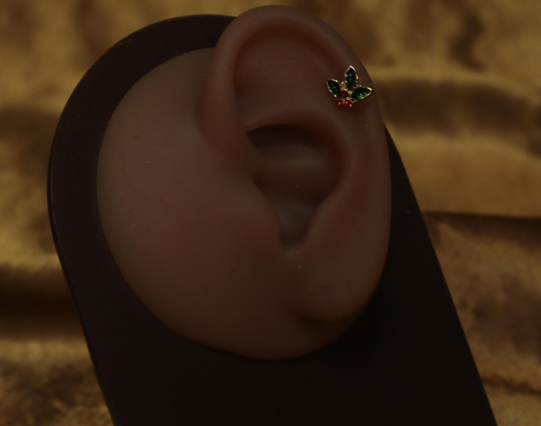 Mistletoe Cartilage Piercing Jewelry
