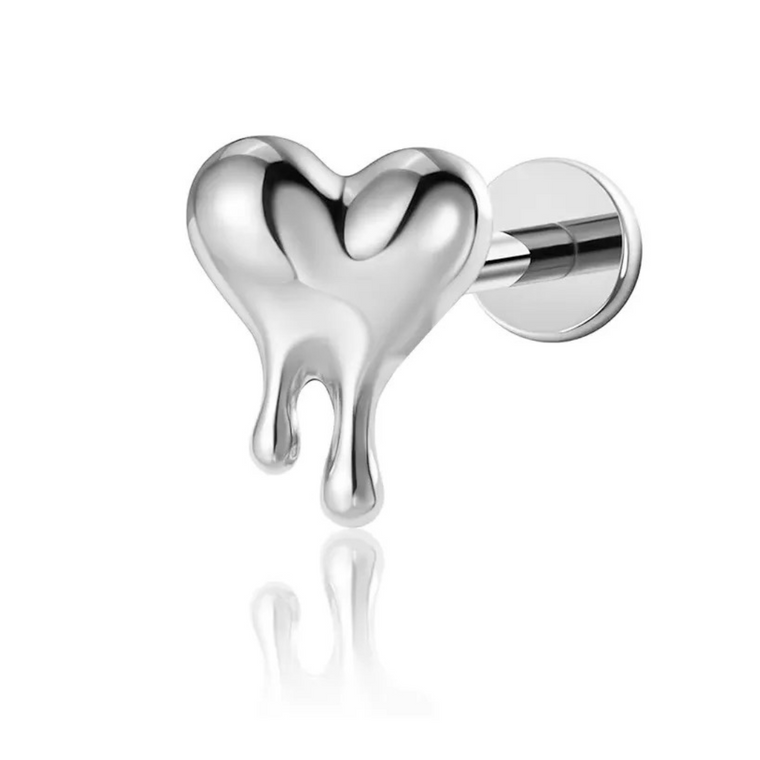 Melting Heart Titanium Lip Labret