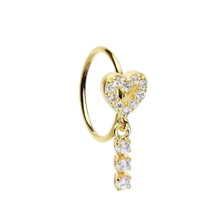 20G Heart Drop Nostril Ring