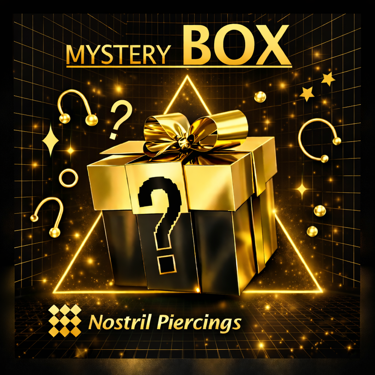 925 Sterling Silver Imperfect Mystery Box 20G Nostril Rings