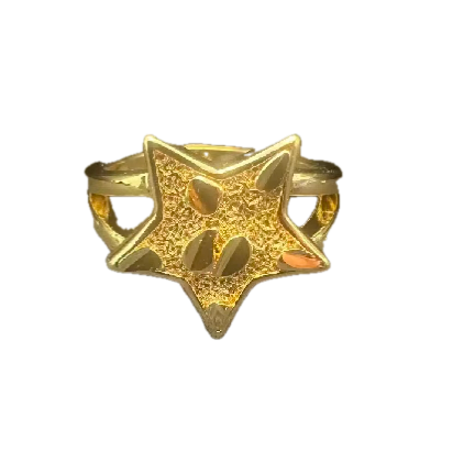 Gold Nugget Stardust Star Ring