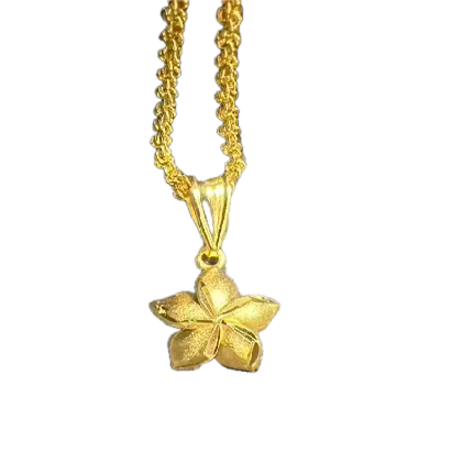 Gold Bloom Flower Pendant Necklace