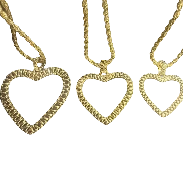 Gold Heart Rollie Necklace