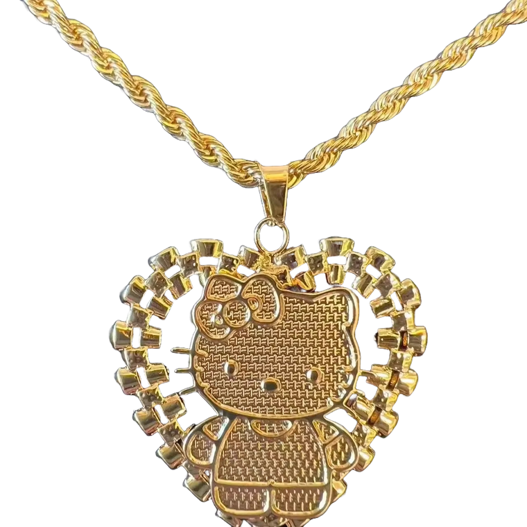 Gold Hk Kitty Body Necklace