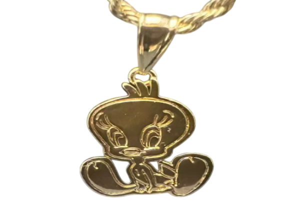 Gold Tweety Bird Necklace
