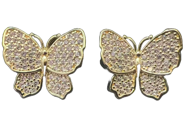 Gold Butterfly Earrings