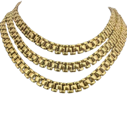 Gold Rollie Chain Link Necklace
