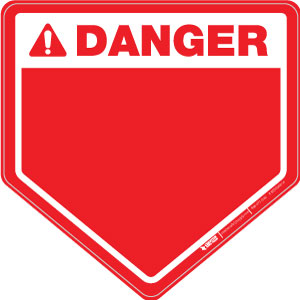 Danger - Five-sided, Solid