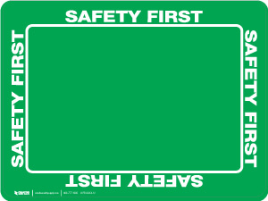 Safety First - Rectangle, Solid