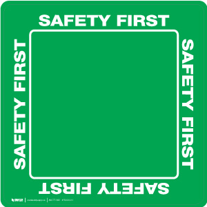 Safety First - Square, Solid