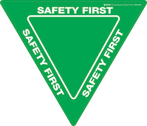 Safety First - Triangle (Inverted), Solid