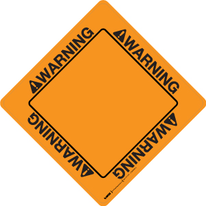 Warning - Diamond, Solid