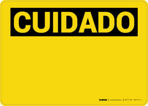 Caution (OSHA Style) - Portuguese