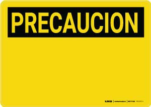 Caution (OSHA style) - Spanish [Precaucion]