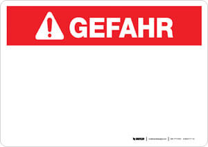 Danger (ANSI style) - German