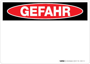 Danger (OSHA Style) - German