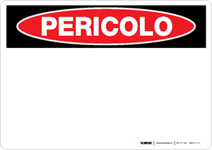 Danger (OSHA Style) - Italian