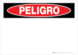 Danger (OSHA style) - Spanish