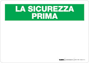 Safety First - Italian