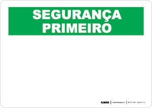 Safety First - Portuguese