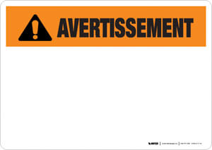 Warning (ANSI style) - French