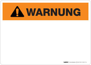 Warning (ANSI style) - German