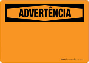 Warning (OSHA Style) - Portuguese