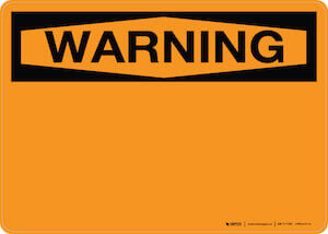 Warning (OSHA style)