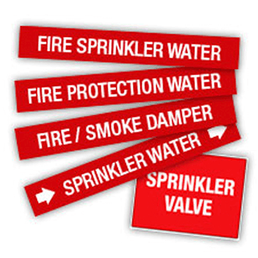 Fire Sprinkler System Labels
