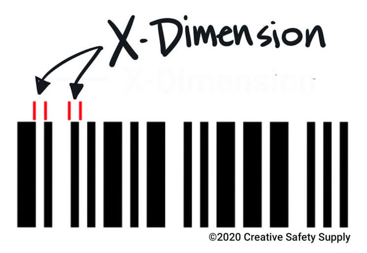 barcode x-dimension