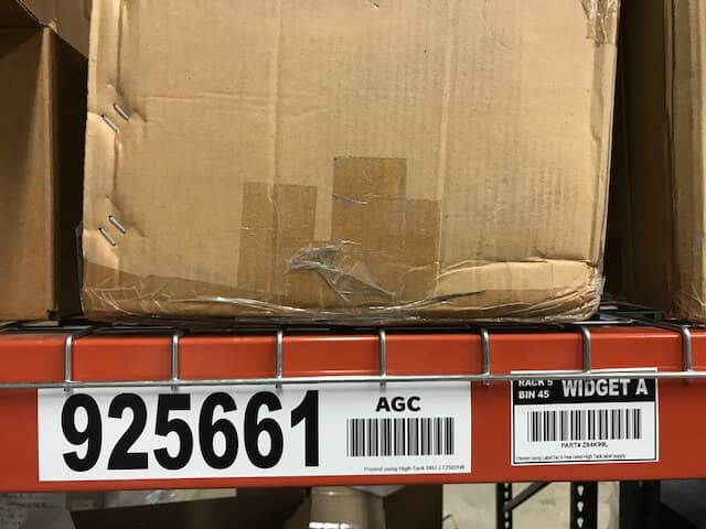 Barcode Rack Labels