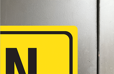 Custom Safety Sign Material Permanent Adhesive Permanent Adhesive