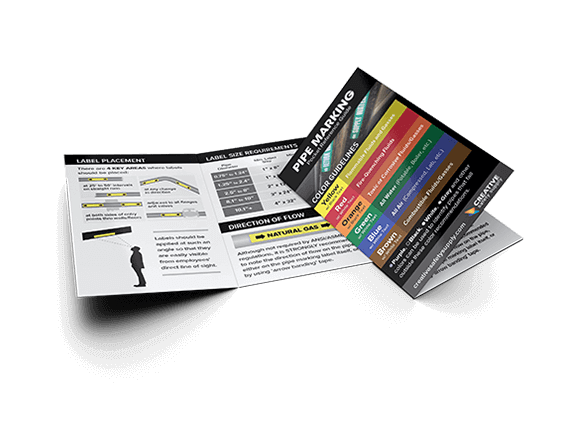 Check pipe marking guidelines while on the job. Pipe Marking Pocket Guide