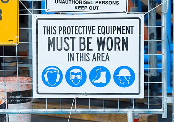 PPE Required In This Area Sign