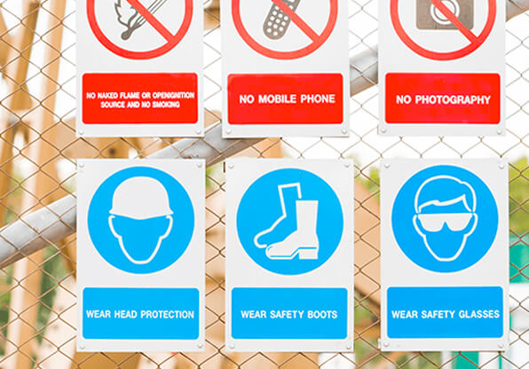 Types of PPE Required Sign