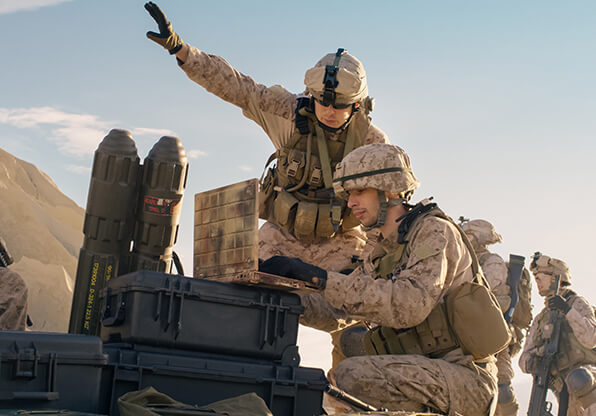 soldiers working in the field