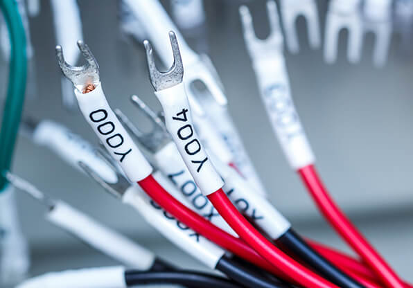 labeled electical cables