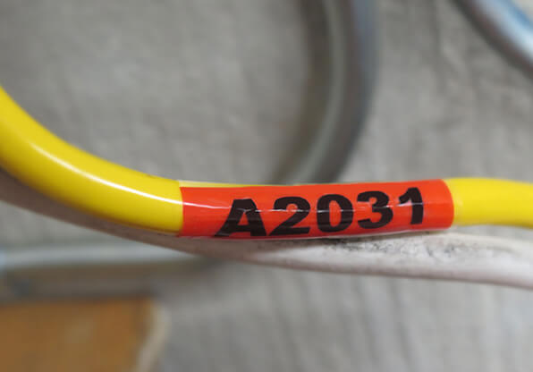 labeled network cable