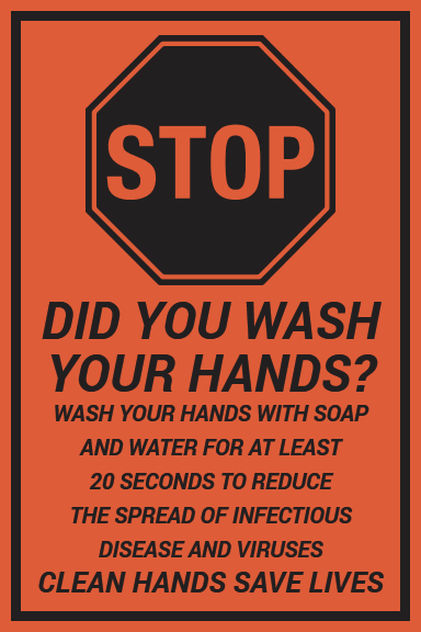 LabelSuite Template - STOP - Did You Wash Your Hands?