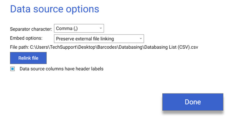 Importing new data file