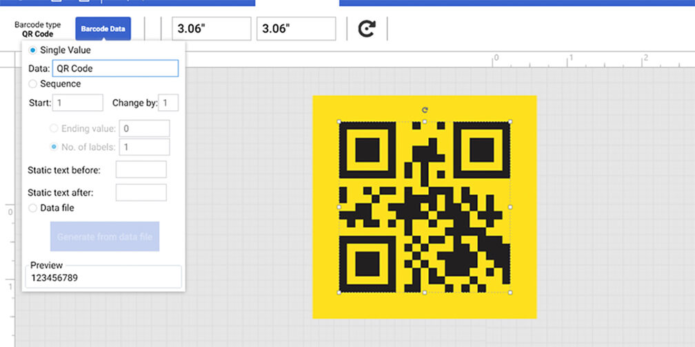 format and edit QR code data content