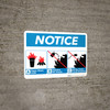 Notice: Flammable Materials with Icons - Wall Sign Notice: Flammable Materials with Icons - Wall Sign