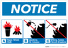 Notice: Flammable Materials with Icons - Wall Sign Notice: Flammable Materials with Icons - Wall Sign