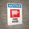 Notice: Fire Hose with Icon - Wall Sign