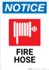 Notice: Fire Hose with Icon - Wall Sign
