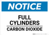 Notice: Full Cylinders Carbon Dioxide - Wall Sign Notice: Full Cylinders Carbon Dioxide - Wall Sign