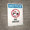 Notice: No Drugs with Icon - Wall Sign