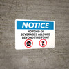 Notice: No Food Or Beverages Allowed Beyond This Point with Icons - Wall Sign Notice: No Food Or Beverages Allowed Beyond This Point with Icons - Wall Sign